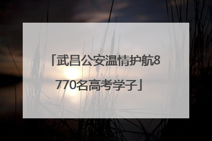 武昌公安温情护航8770名高考学子
