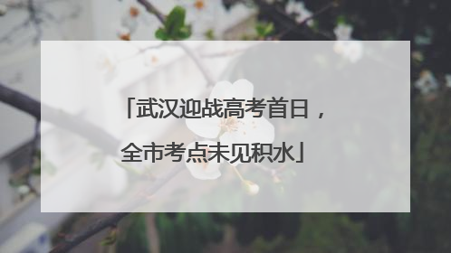 武汉迎战高考首日，全市考点未见积水