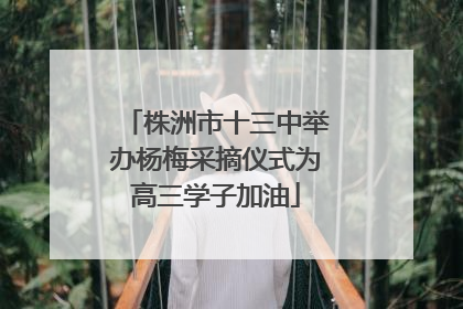 株洲市十三中举办杨梅采摘仪式为高三学子加油