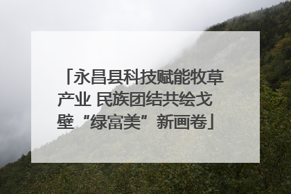 永昌县科技赋能牧草产业 民族团结共绘戈壁“绿富美”新画卷