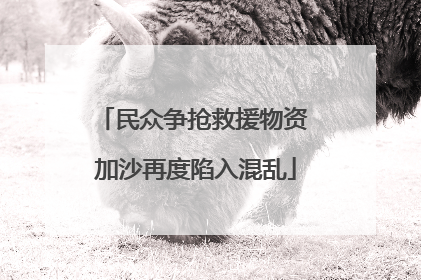 民众争抢救援物资 加沙再度陷入混乱