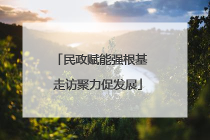 民政赋能强根基 走访聚力促发展