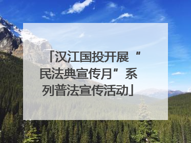 汉江国投开展“民法典宣传月”系列普法宣传活动