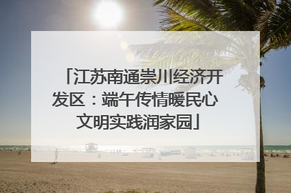 江苏南通崇川经济开发区：端午传情暖民心 文明实践润家园
