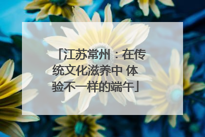 江苏常州：在传统文化滋养中 体验不一样的端午