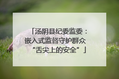 汤阴县纪委监委：嵌入式监督守护群众“舌尖上的安全”