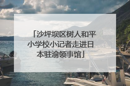沙坪坝区树人和平小学校小记者走进日本驻渝领事馆