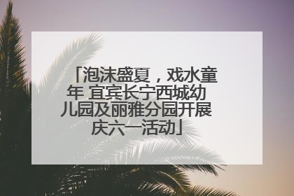 泡沫盛夏，戏水童年 宜宾长宁西城幼儿园及丽雅分园开展庆六一活动