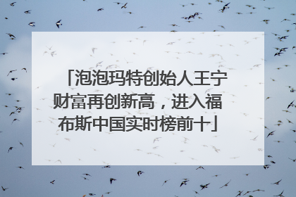 泡泡玛特创始人王宁财富再创新高，进入福布斯中国实时榜前十