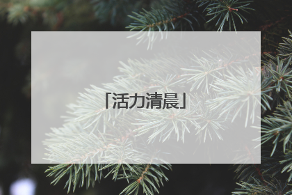 活力清晨