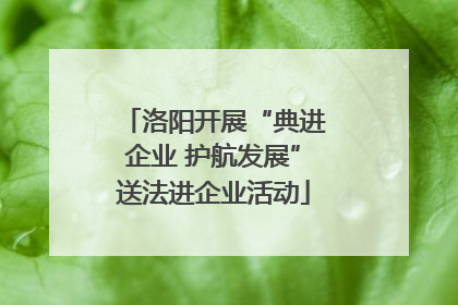 洛阳开展“典进企业 护航发展”送法进企业活动
