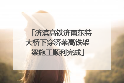 济滨高铁济南东特大桥下穿济莱高铁架梁施工顺利完成