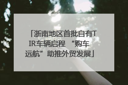 浙南地区首批自有TIR车辆启程 “购车远航”助推外贸发展