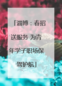 淄博：春招送服务 为青年学子职场保驾护航