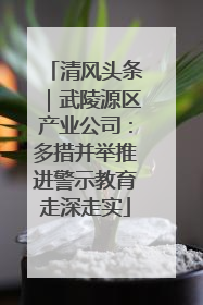 清风头条｜武陵源区产业公司：多措并举推进警示教育走深走实