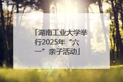 湖南工业大学举行2025年“六一”亲子活动