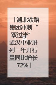 湖北铁路集团冲刺“双过半” 武汉中亚班列一年开行量同比增长72%