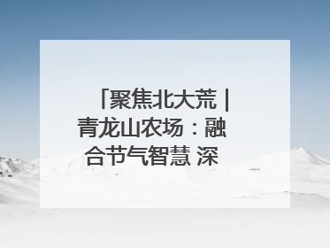 聚焦北大荒｜青龙山农场：融合节气智慧 深耕安全沃土