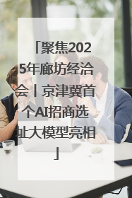 聚焦2025年廊坊经洽会丨京津冀首个AI招商选址大模型亮相