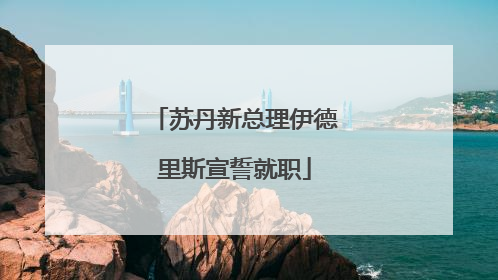 苏丹新总理伊德里斯宣誓就职