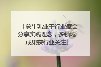 蒙牛乳业于行业盛会分享实践理念，多领域成果获行业关注