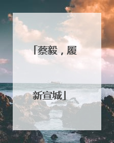 蔡毅，履新宣城