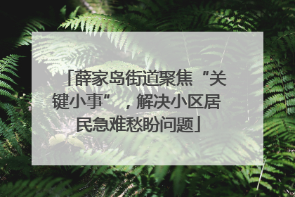 薛家岛街道聚焦“关键小事”，解决小区居民急难愁盼问题