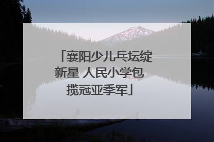 襄阳少儿乓坛绽新星 人民小学包揽冠亚季军