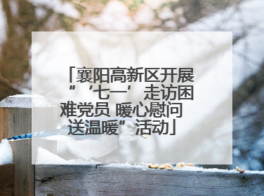 襄阳高新区开展“‘七一’走访困难党员 暖心慰问送温暖”活动