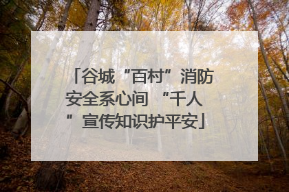 谷城“百村”消防安全系心间 “千人”宣传知识护平安