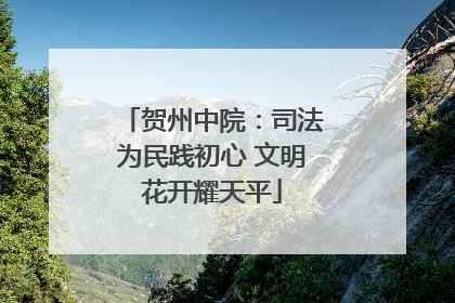 贺州中院：司法为民践初心 文明花开耀天平