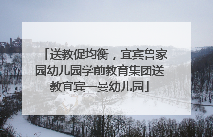 送教促均衡，宜宾鲁家园幼儿园学前教育集团送教宜宾一曼幼儿园