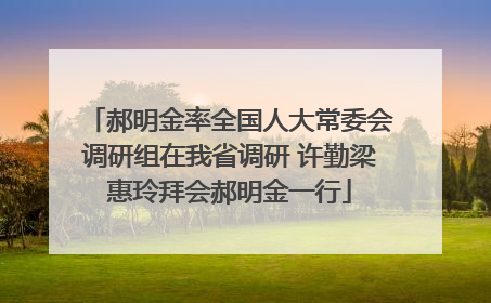 郝明金率全国人大常委会调研组在我省调研 许勤梁惠玲拜会郝明金一行
