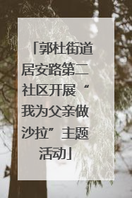 郭杜街道居安路第二社区开展“我为父亲做沙拉”主题活动