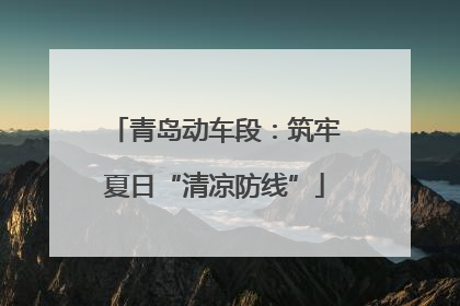 青岛动车段：筑牢夏日“清凉防线”