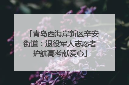 青岛西海岸新区辛安街道：退役军人志愿者护航高考献爱心