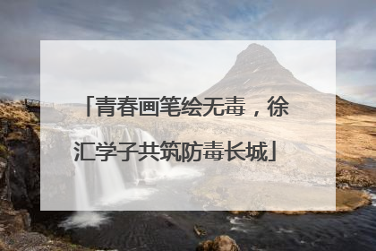 青春画笔绘无毒，徐汇学子共筑防毒长城