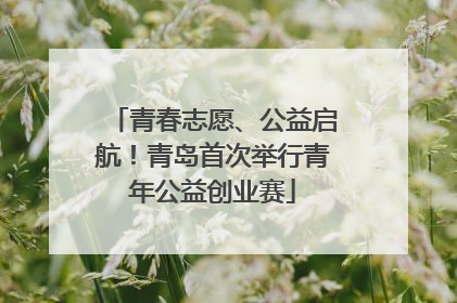 青春志愿、公益启航！青岛首次举行青年公益创业赛