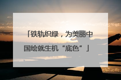 铁轨织绿，为美丽中国绘就生机“底色”
