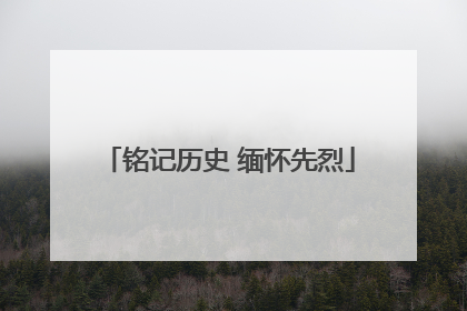 铭记历史 缅怀先烈