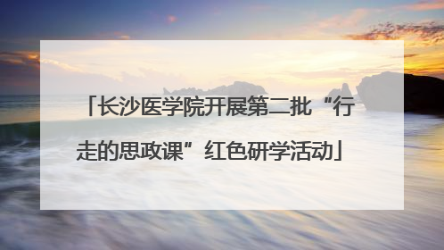 长沙医学院开展第二批“行走的思政课”红色研学活动