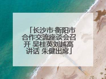 长沙市·衡阳市合作交流座谈会召开 吴桂英刘越高讲话 朱健出席