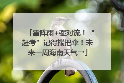 雷阵雨+强对流！“赶考”记得揣把伞！未来一周海南天气→