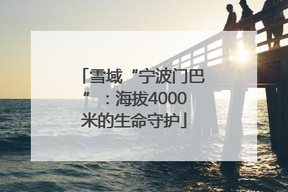 雪域“宁波门巴”：海拔4000米的生命守护
