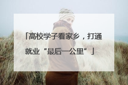 高校学子看家乡，打通就业“最后一公里”