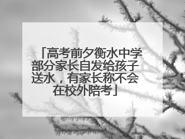 高考前夕衡水中学部分家长自发给孩子送水，有家长称不会在校外陪考