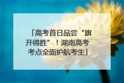 高考首日品尝“旗开得胜”！湖南高考考点全面护航考生