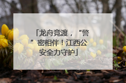 龙舟竞渡，“警”密相伴！江西公安全力守护