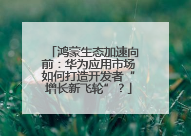 鸿蒙生态加速向前：华为应用市场如何打造开发者“增长新飞轮”？