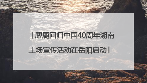 麋鹿回归中国40周年湖南主场宣传活动在岳阳启动